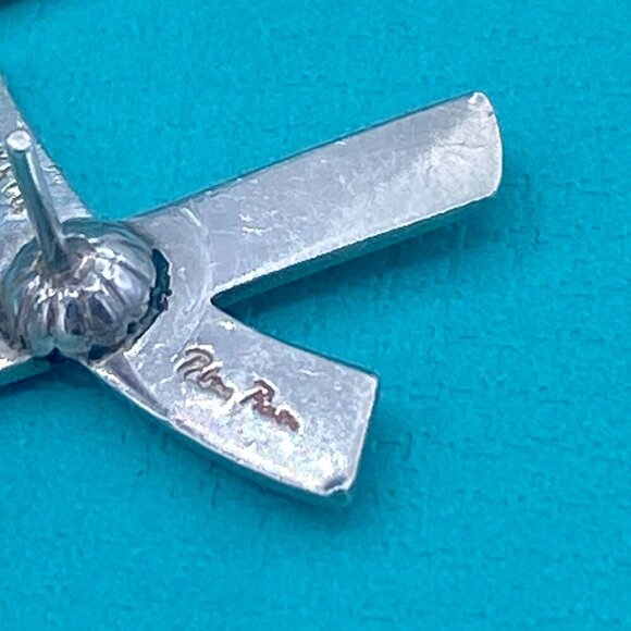 Tiffany & Co. Sterling Silver X Clip Earrings - Picture 4 of 8